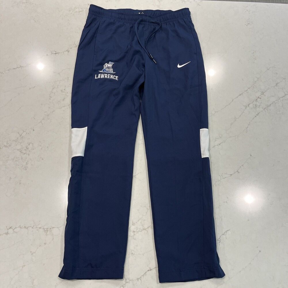 Nike NEW Dri Fit Lawrence U Womens L Active Joggers Track Pants Leg Snaps Blue‎